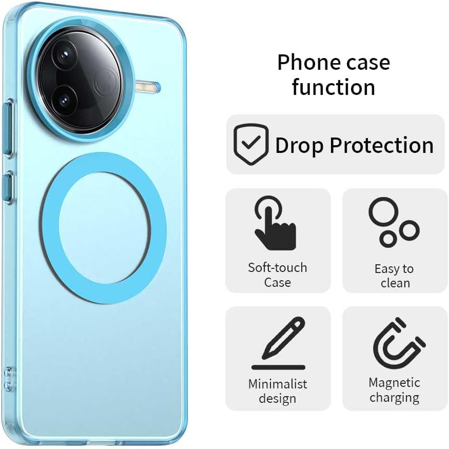 iTape TPU magnetic candy color mobile phone case for Xiaomi Redmi K80, supports wireless charging, four-corner airbag protection, military anti-fall mobile phone case Purple