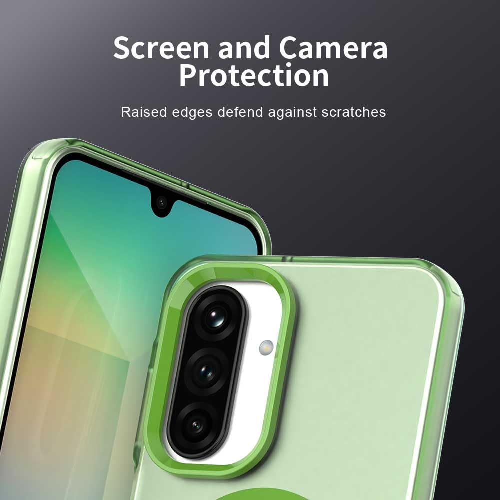 iTape TPU magnetic candy color mobile phone case for Samsung Galaxy A26 5G, supports wireless charging, four-corner airbag protection, military anti-fall mobile phone case Purple