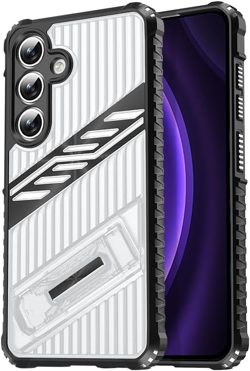 iTape Four-corner airbag anti-fall mobile phone case suitable for Samsung Galaxy S23 FE, invisible folding bracket, suitable for Samsung Galaxy S23 FE Gray