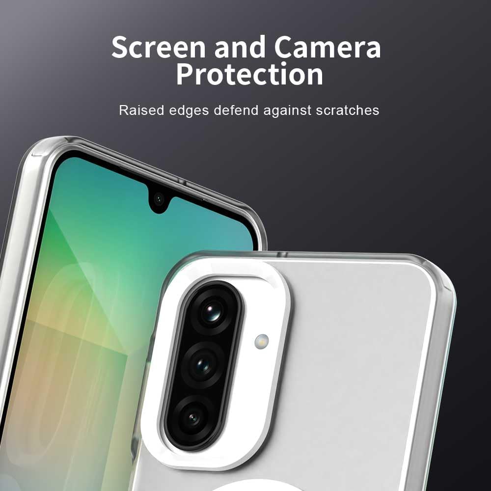 iTape TPU magnetic candy color mobile phone case for Samsung Galaxy A26 5G, supports wireless charging, four-corner airbag protection, military anti-fall mobile phone case Purple