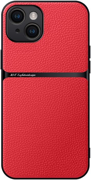 Leather phone case suitable for iPhone 14, soft touch, shockproof, dustproof, anti-slip phone case magnetic car mount Support wireless charging navy