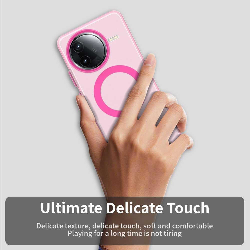 iTape TPU magnetic candy color mobile phone case for Xiaomi Redmi K80, supports wireless charging, four-corner airbag protection, military anti-fall mobile phone case Purple