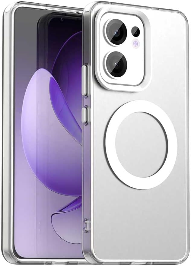iTape TPU magnetic candy color mobile phone case for OPPO Reno 13F 5G, supports wireless charging, four-corner airbag protection, military anti-fall mobile phone case Red