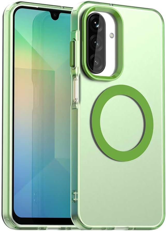 iTape TPU magnetic candy color mobile phone case for Samsung Galaxy A26 5G, supports wireless charging, four-corner airbag protection, military anti-fall mobile phone case Purple
