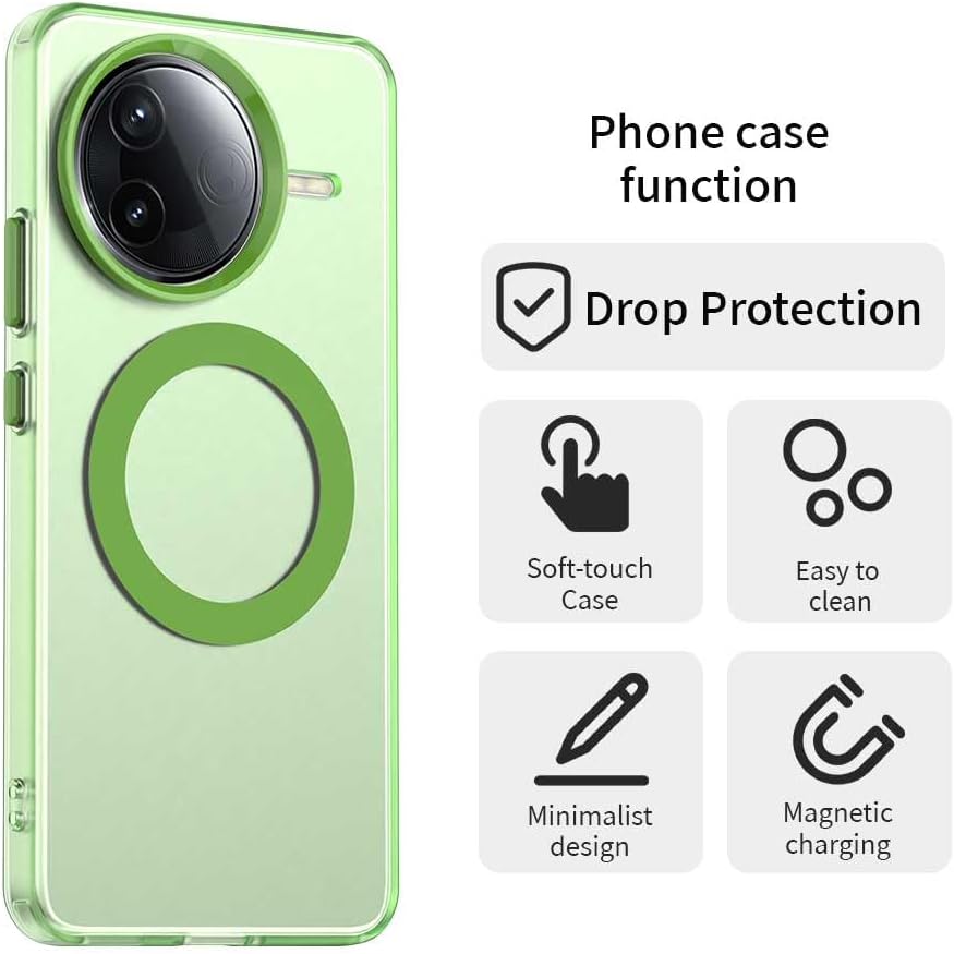 iTape TPU magnetic candy color mobile phone case for Xiaomi Redmi K80, supports wireless charging, four-corner airbag protection, military anti-fall mobile phone case Purple