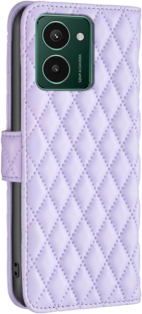 iTape Diamond Wallet Case for HMD Pulse Plus, Magnetic Snap Wallet Case, Flip-Stand for Shockproof Protection Pink