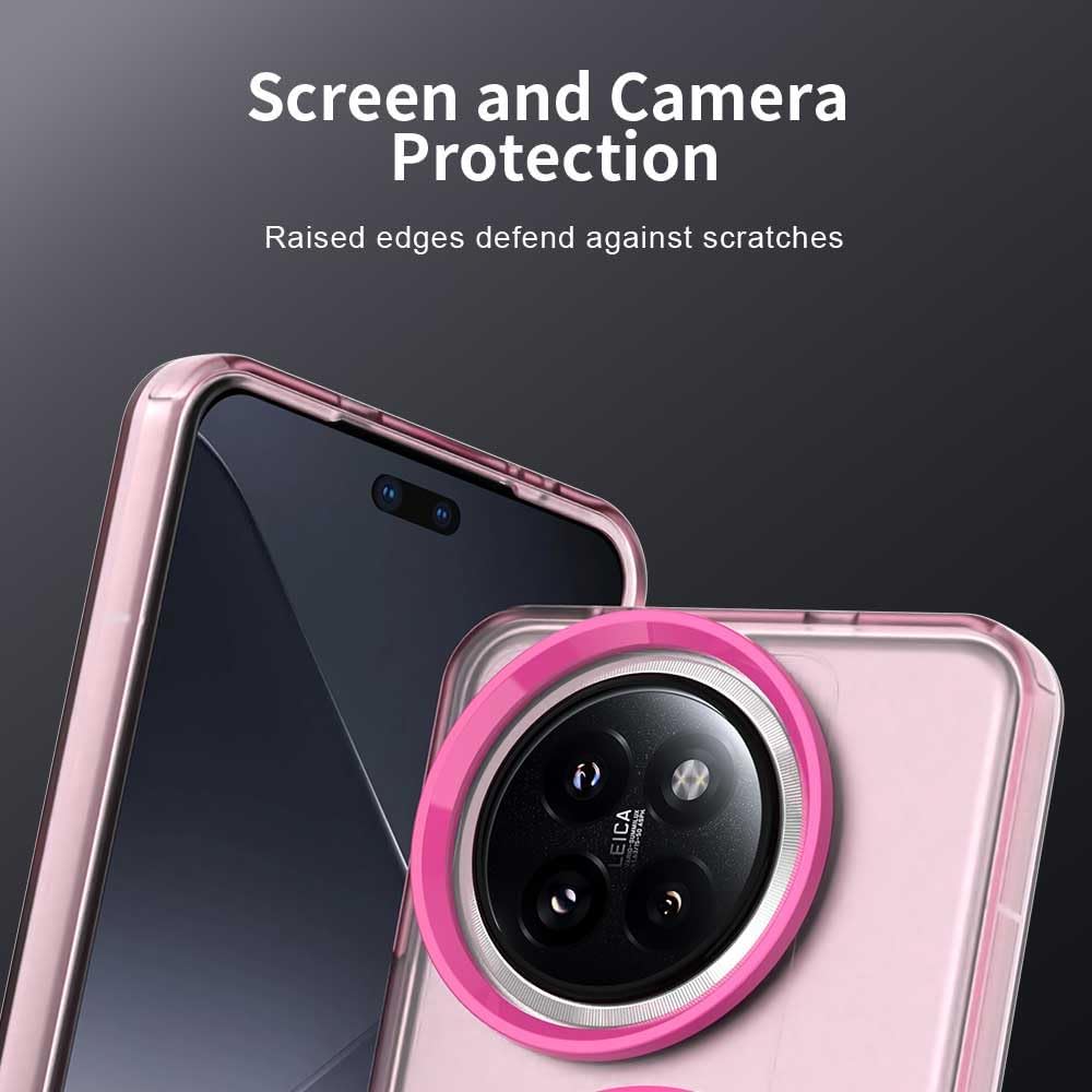 iTape TPU candy phone case for Xiaomi 14 Civi, supports wireless charging, four-corner airbag protection, military anti-fall phone case Green