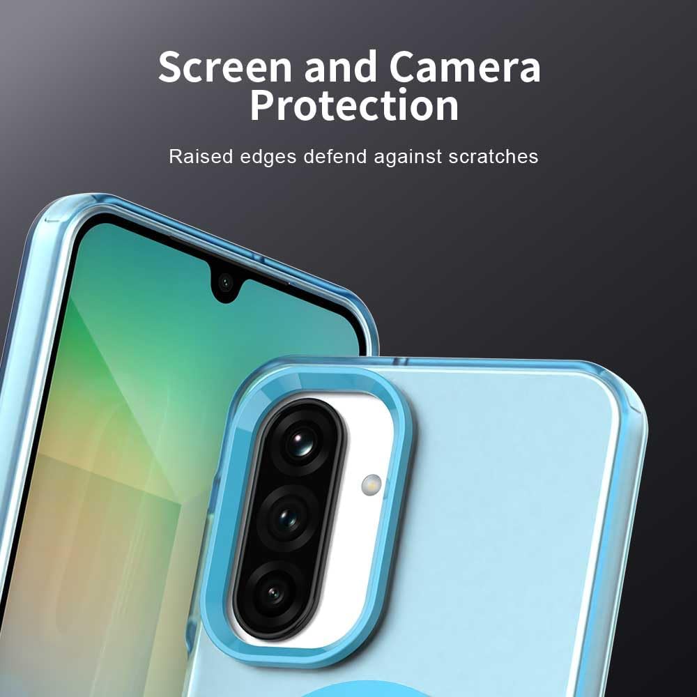 iTape TPU magnetic candy color mobile phone case for Samsung Galaxy A26 5G, supports wireless charging, four-corner airbag protection, military anti-fall mobile phone case Purple