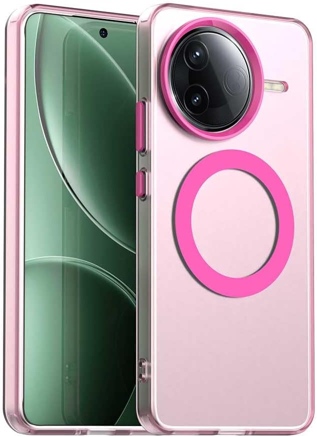 iTape TPU magnetic candy color mobile phone case for Xiaomi Redmi K80, supports wireless charging, four-corner airbag protection, military anti-fall mobile phone case Purple