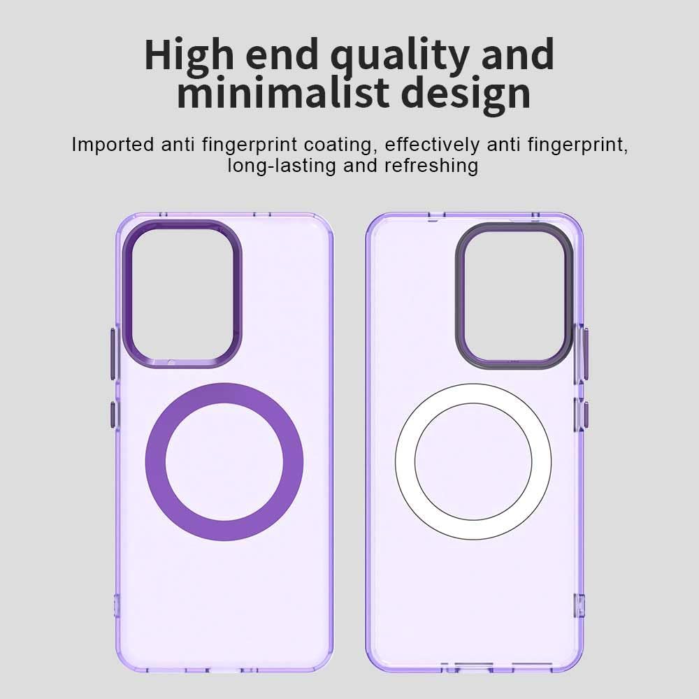 iTape TPU magnetic candy color mobile phone case for OPPO Reno 13F 5G, supports wireless charging, four-corner airbag protection, military anti-fall mobile phone case Red