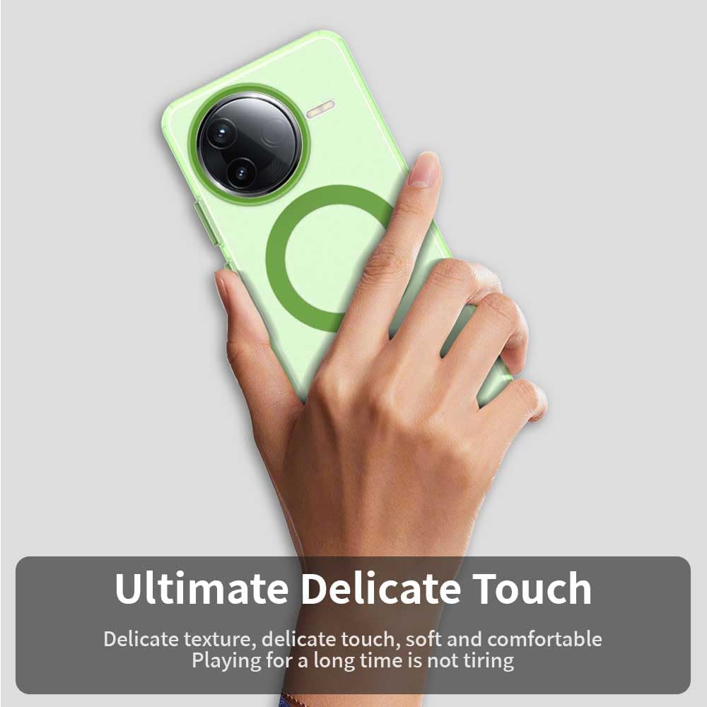 iTape TPU magnetic candy color mobile phone case for Xiaomi Redmi K80, supports wireless charging, four-corner airbag protection, military anti-fall mobile phone case Purple