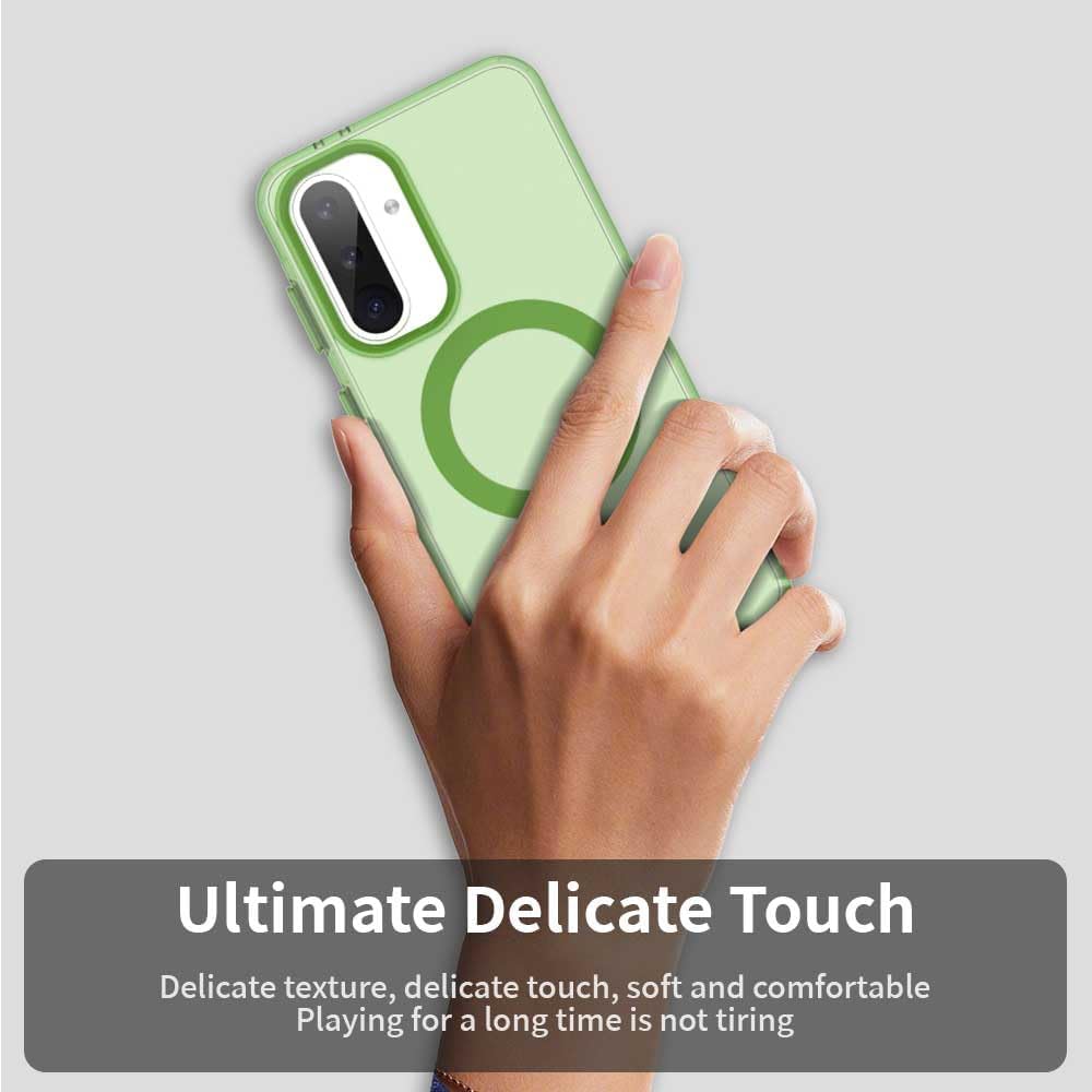 iTape TPU magnetic candy color mobile phone case for Samsung Galaxy A56 5G, supports wireless charging, four-corner airbag protection, military anti-fall mobile phone case Orange