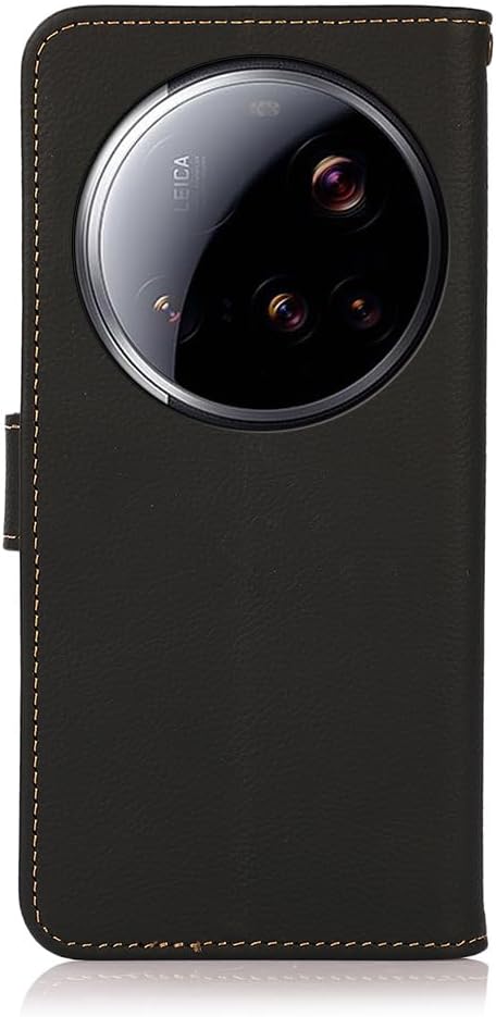 iTape Genuine leather phone case for Xiaomi 15 Ultra, cowhide RFID anti-theft brush phone case with card slot and shockproof flip cover Green
