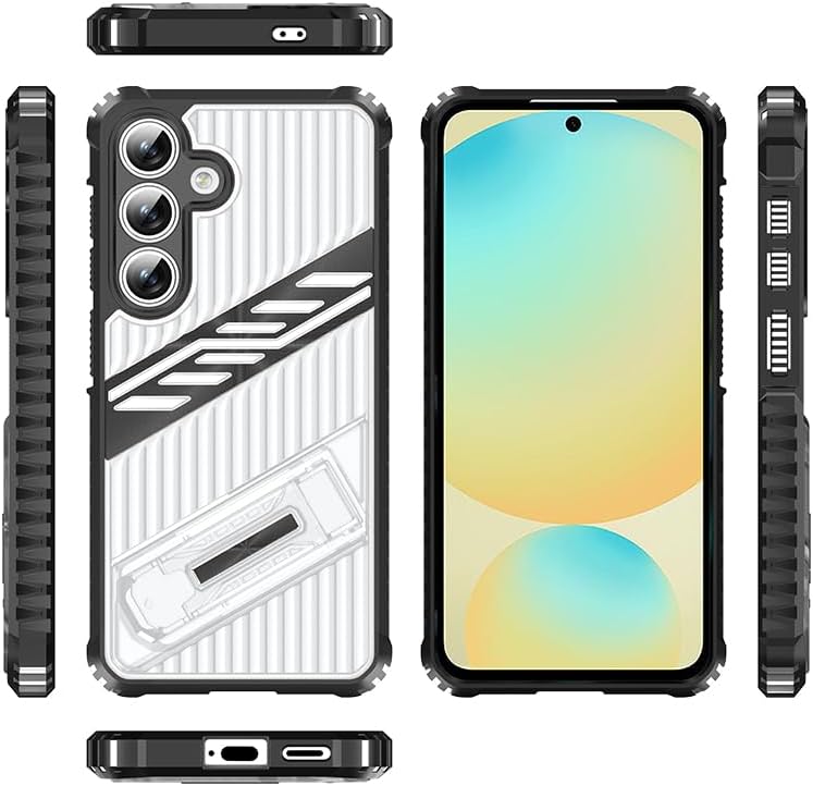 iTape Four-corner airbag anti-fall mobile phone case suitable for Samsung Galaxy S24 FE, invisible folding bracket, suitable for Samsung Galaxy S24 FE