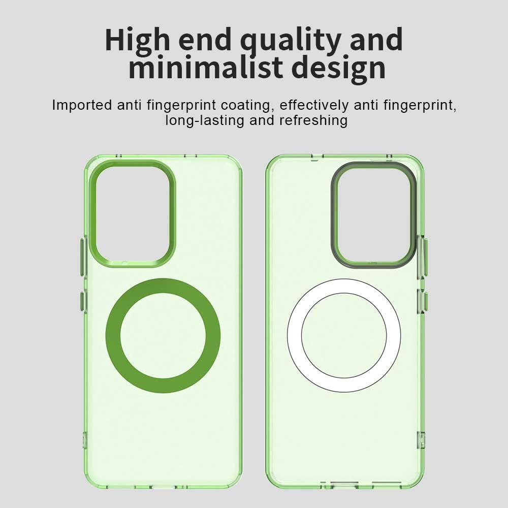 iTape TPU magnetic candy color mobile phone case for OPPO Reno 13F 5G, supports wireless charging, four-corner airbag protection, military anti-fall mobile phone case Red