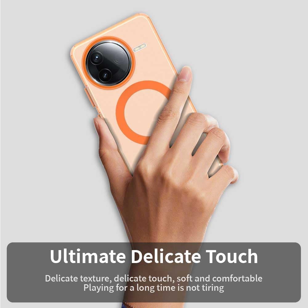 iTape TPU magnetic candy color mobile phone case for Xiaomi Redmi K80, supports wireless charging, four-corner airbag protection, military anti-fall mobile phone case Purple