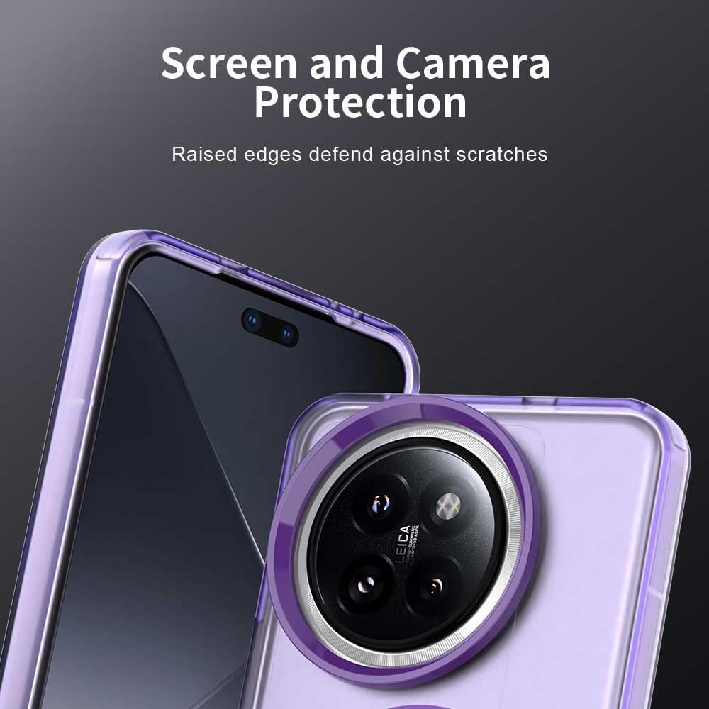 iTape TPU candy phone case for Xiaomi 14 Civi, supports wireless charging, four-corner airbag protection, military anti-fall phone case Green