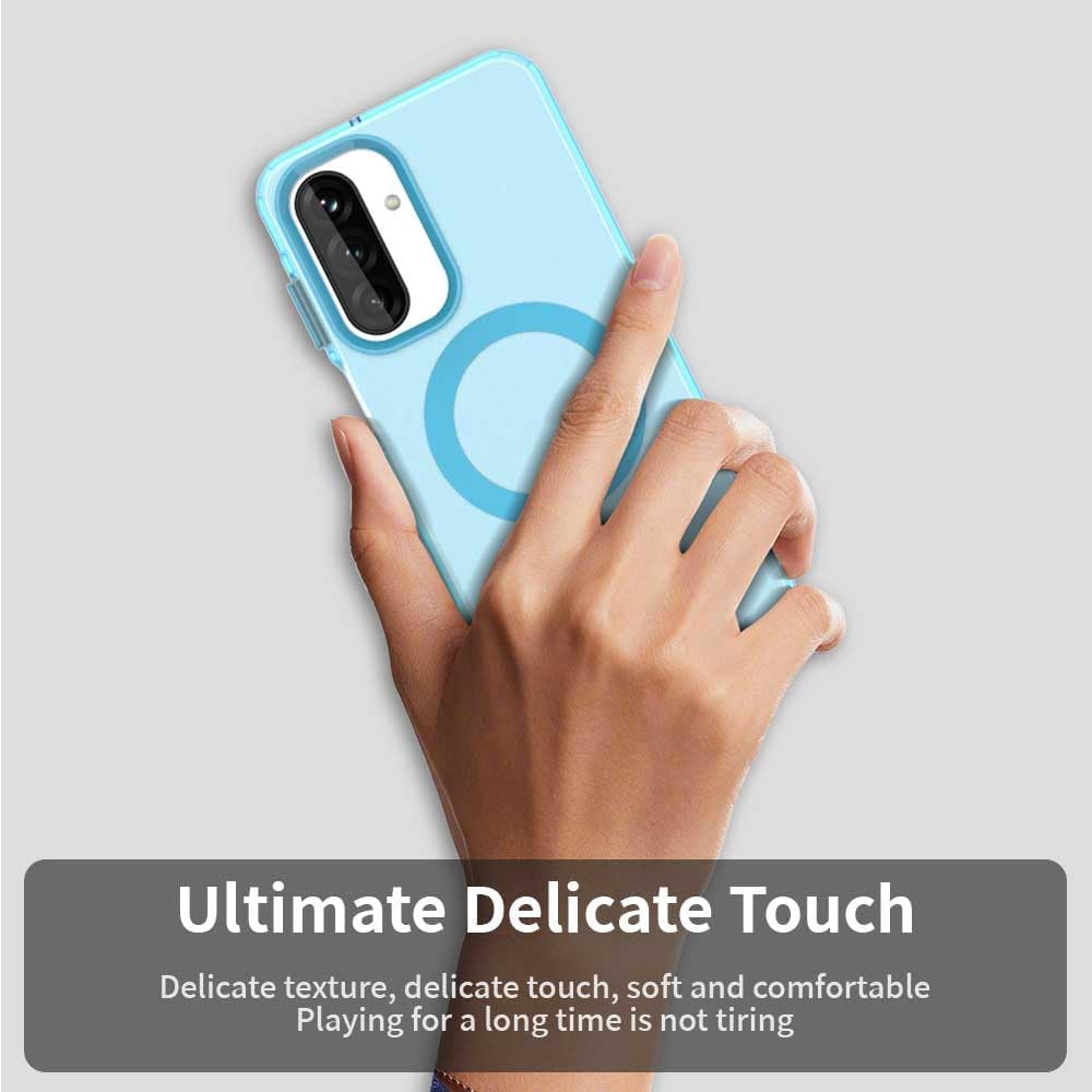 iTape TPU magnetic candy color mobile phone case for Samsung Galaxy A26 5G, supports wireless charging, four-corner airbag protection, military anti-fall mobile phone case Purple