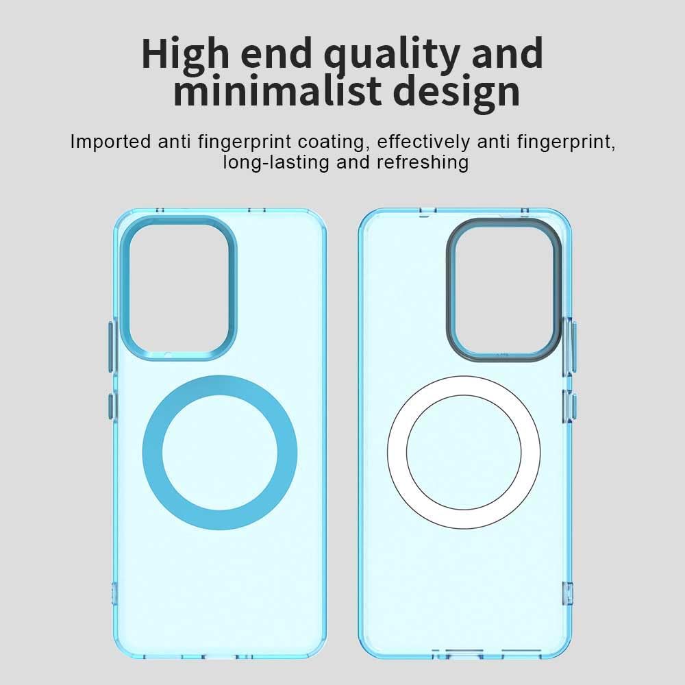 iTape TPU magnetic candy color mobile phone case for OPPO Reno 13F 5G, supports wireless charging, four-corner airbag protection, military anti-fall mobile phone case Red