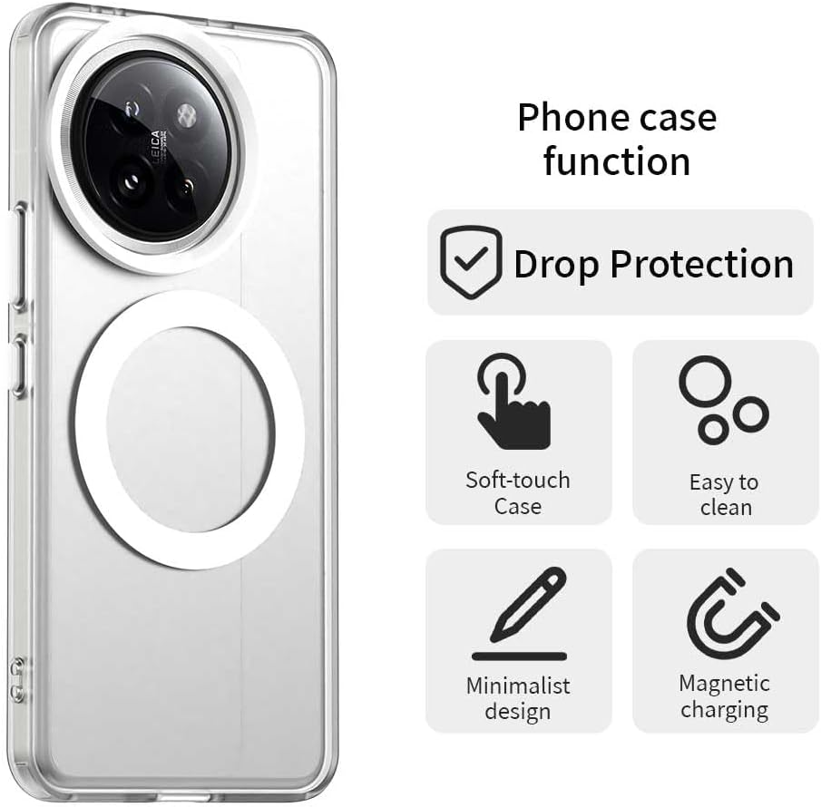 iTape TPU candy phone case for Xiaomi 14 Civi, supports wireless charging, four-corner airbag protection, military anti-fall phone case Green