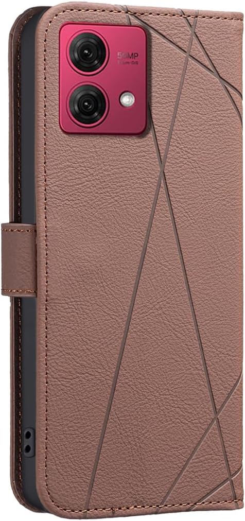 iTape Wallet phone case for Motorola Moto G84, RFID anti-theft wallet, pressed edge leather case flip cover stand