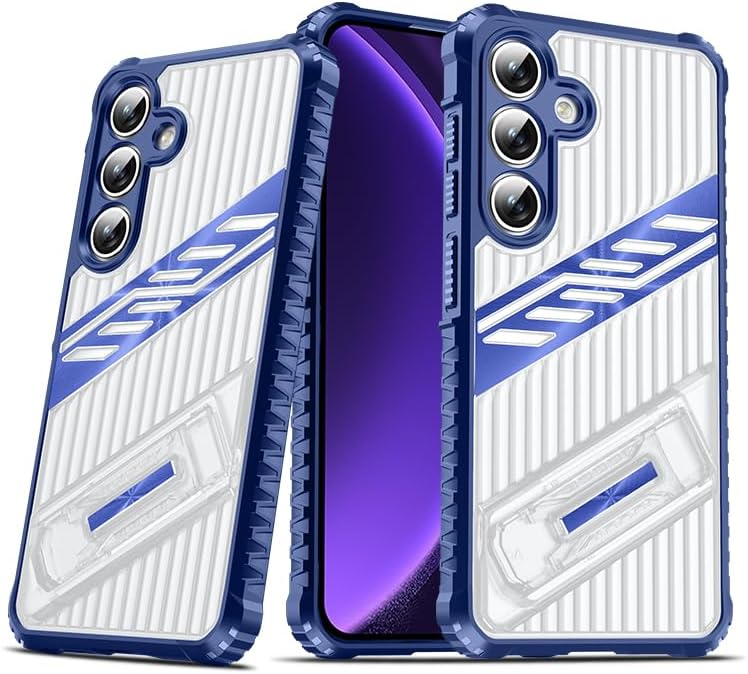 iTape Four-corner airbag anti-fall mobile phone case suitable for Samsung Galaxy S23 FE, invisible folding bracket, suitable for Samsung Galaxy S23 FE Gray