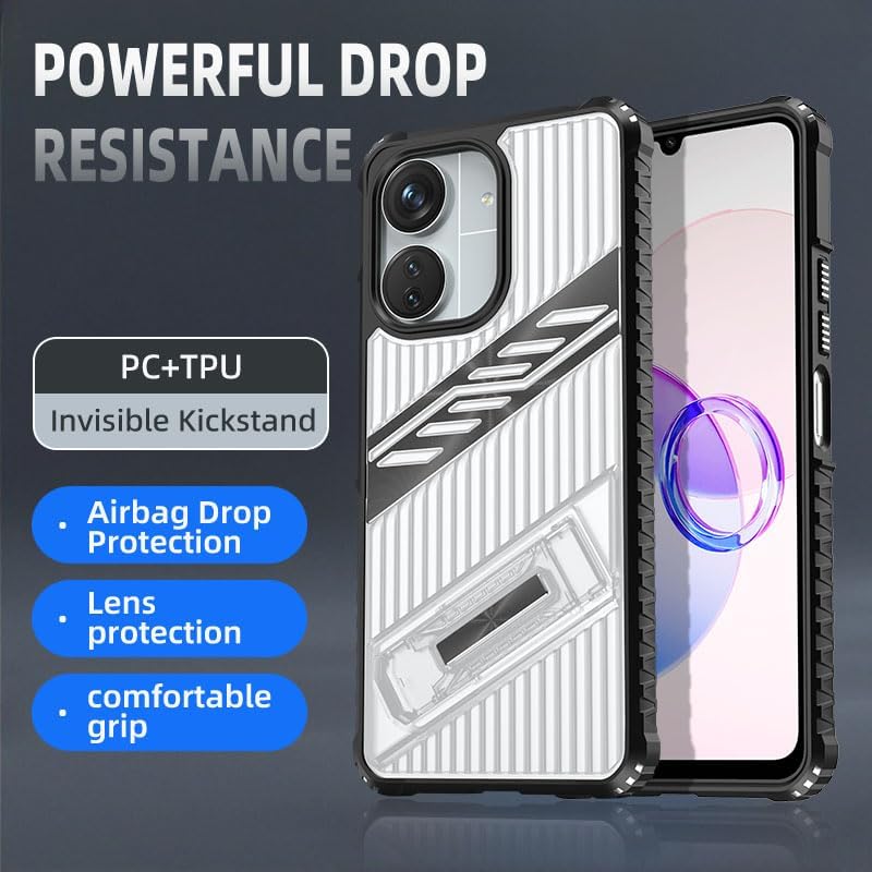 iTape Four-corner airbag anti-fall mobile phone case suitable for Xiaomi Redmi 13C 5G, invisible folding bracket, suitable for Xiaomi Redmi 13C 5G Green