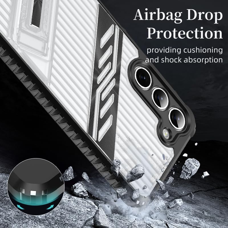 iTape Four-corner airbag anti-fall mobile phone case suitable for Samsung Galaxy S23, invisible folding bracket, suitable for Samsung Galaxy S23
