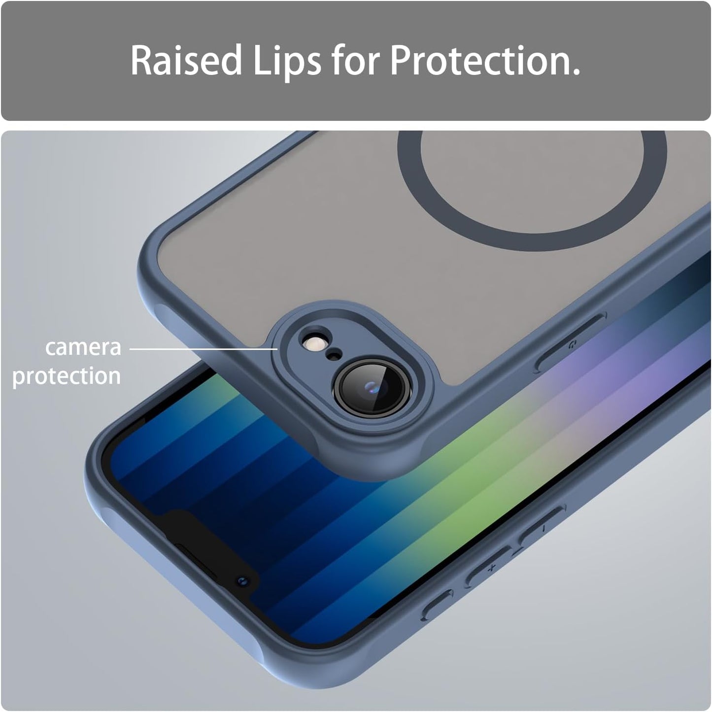 Magnetic translucent case for iPhone 16E, supports wireless charging, Shockproof slim protective case for iPhone 16E Shock-resistant slim case Purple