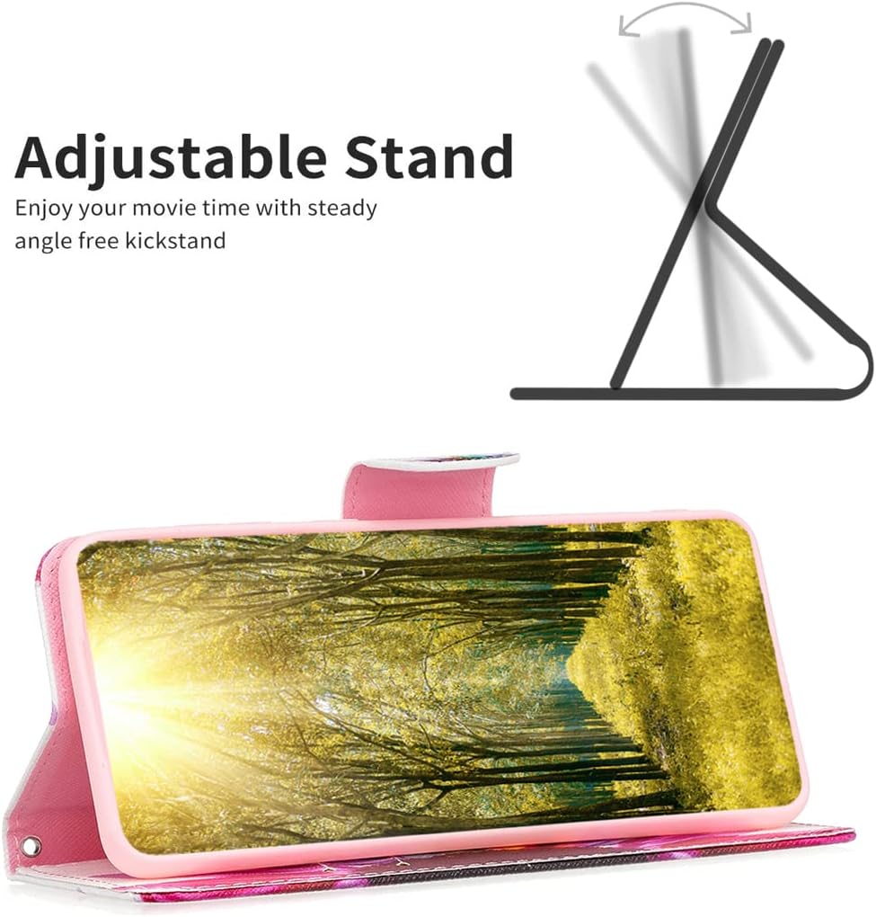 Painted phone case for iPhone 16E, magnetic closure wallet case, multiple card slots, wallet, flip cover, shockproof protection