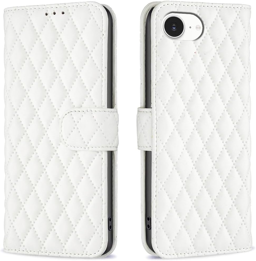 Diamond Wallet Case for iPhone 16E, Magnetic Snap Wallet Case, Flip-Stand for Shockproof Protection Green