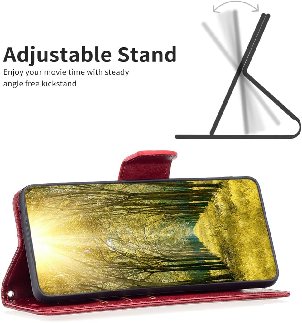 Solid lambskin leather phone case for iPhone 16E, snap wallet style case, flip stand shock protection Yellow