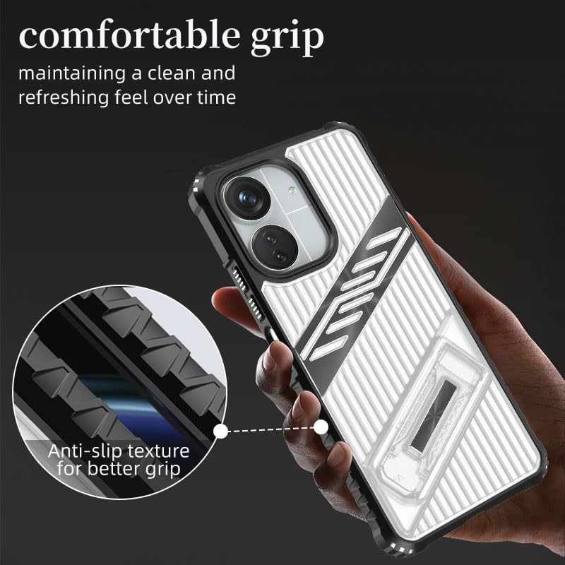 iTape Four-corner airbag anti-fall mobile phone case suitable for Xiaomi Redmi 13C 5G, invisible folding bracket, suitable for Xiaomi Redmi 13C 5G Green