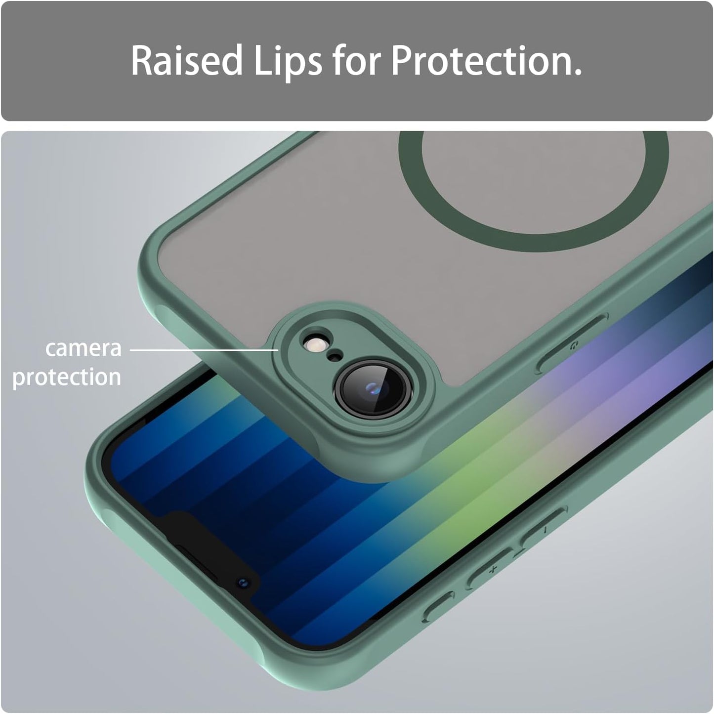Magnetic translucent case for iPhone 16E, supports wireless charging, Shockproof slim protective case for iPhone 16E Shock-resistant slim case Purple