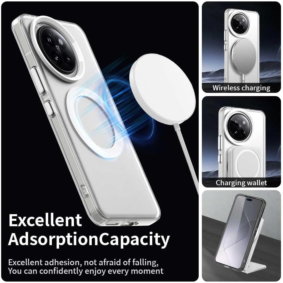 iTape TPU candy phone case for Xiaomi 14 Civi, supports wireless charging, four-corner airbag protection, military anti-fall phone case Green