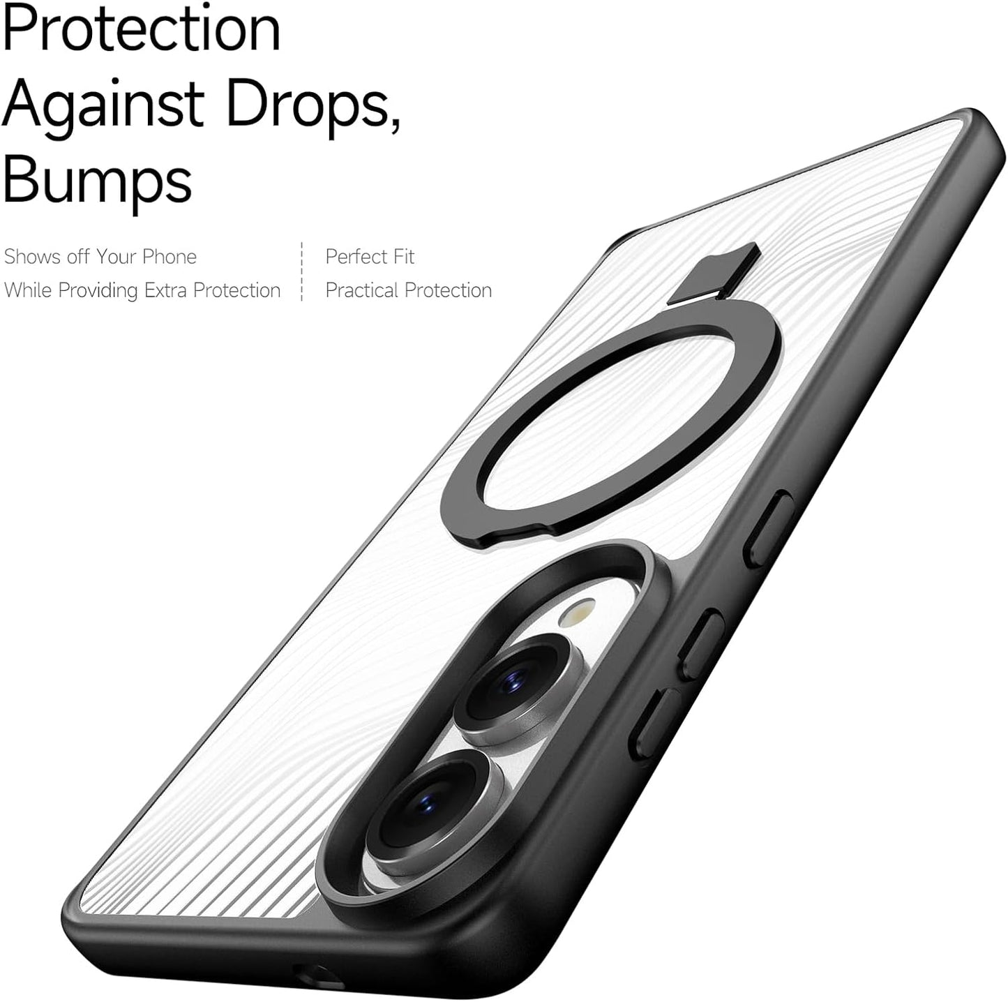 iTape Transparent magnetic mobile phone case for Samsung Galaxy S25 Edge mobile phone case, wireless charging + silicone shockproof protective case, no yellowing With bracket