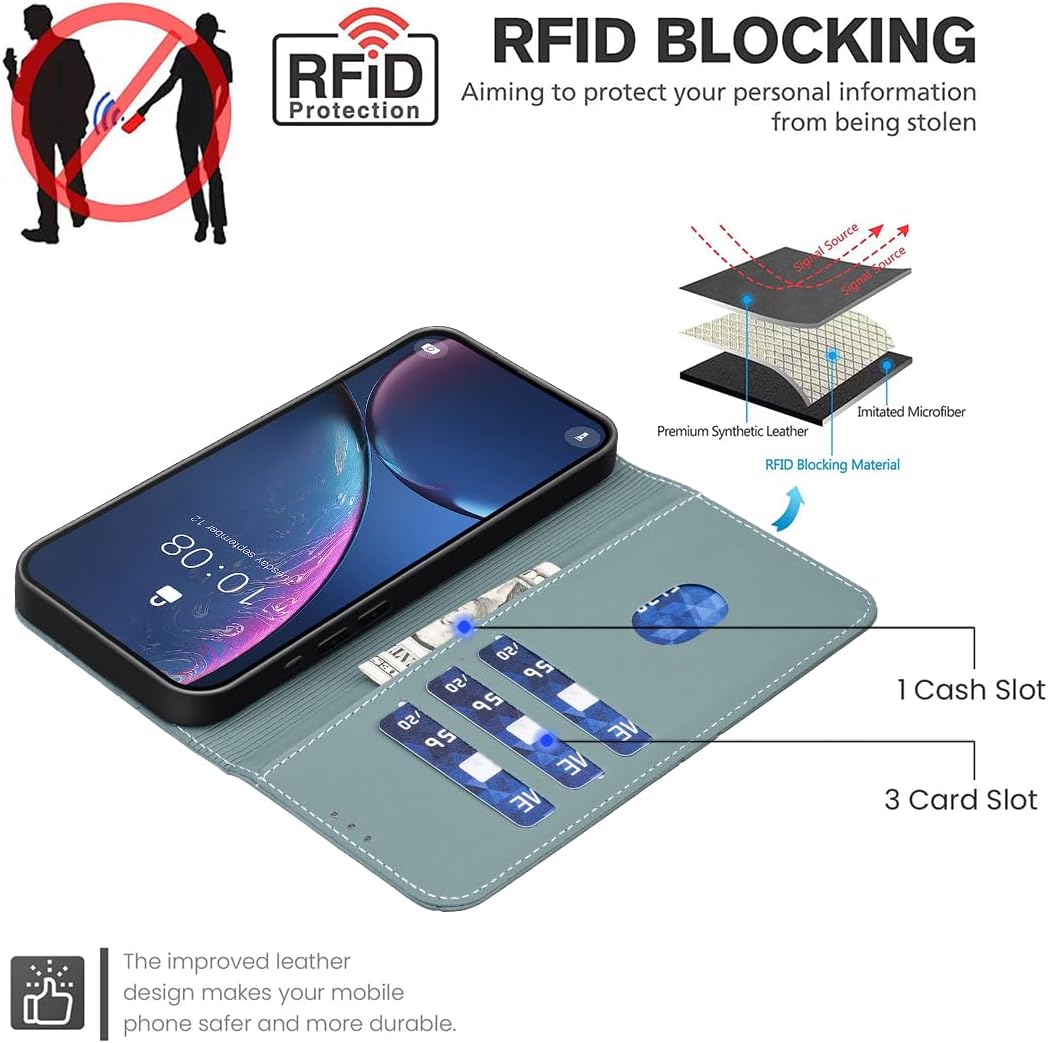 iTape Wallet phone case for Samsung Galaxy A55, RFID anti-theft wallet, pressed edge leather case flip cover stand