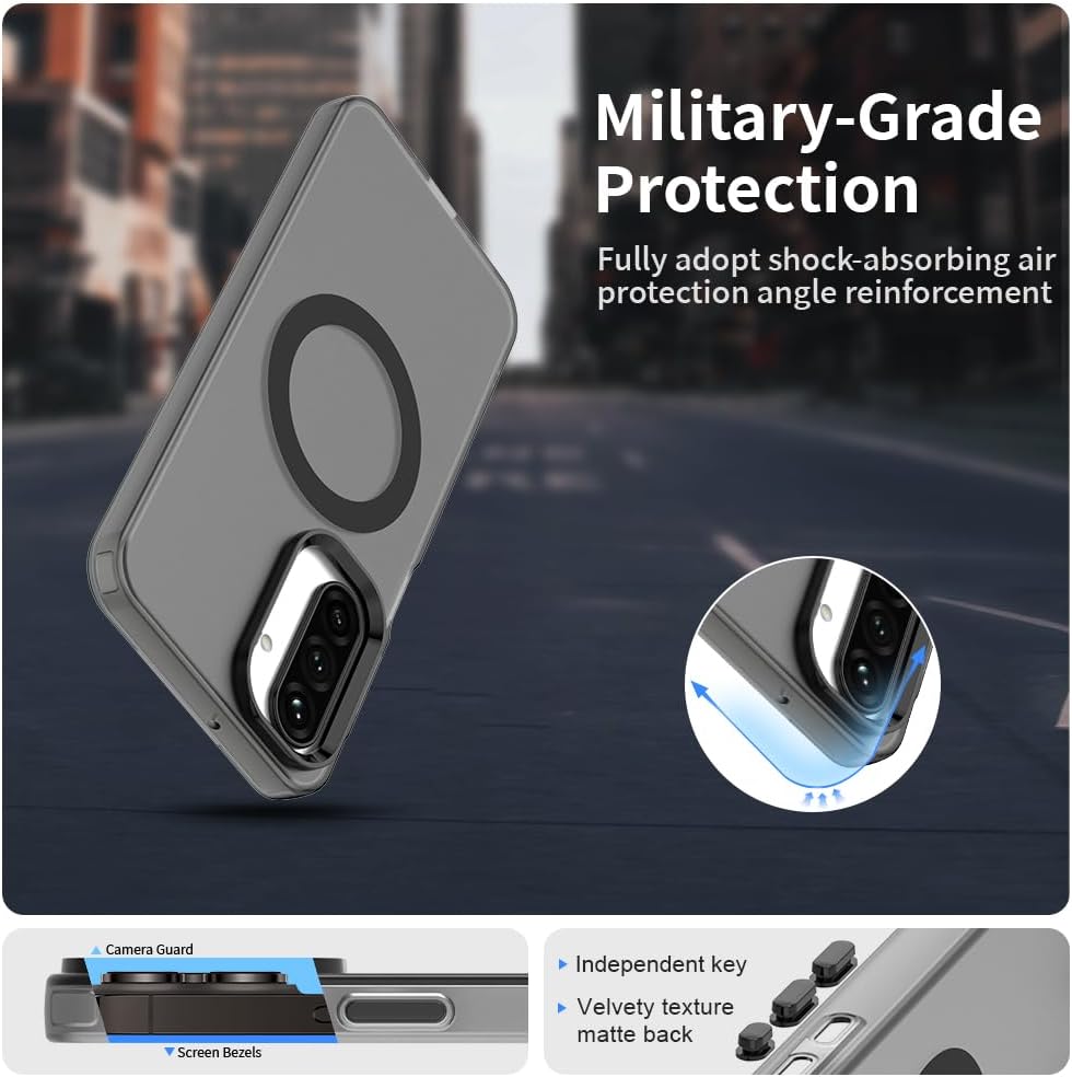 iTape TPU magnetic candy color mobile phone case for Samsung Galaxy A26 5G, supports wireless charging, four-corner airbag protection, military anti-fall mobile phone case Purple