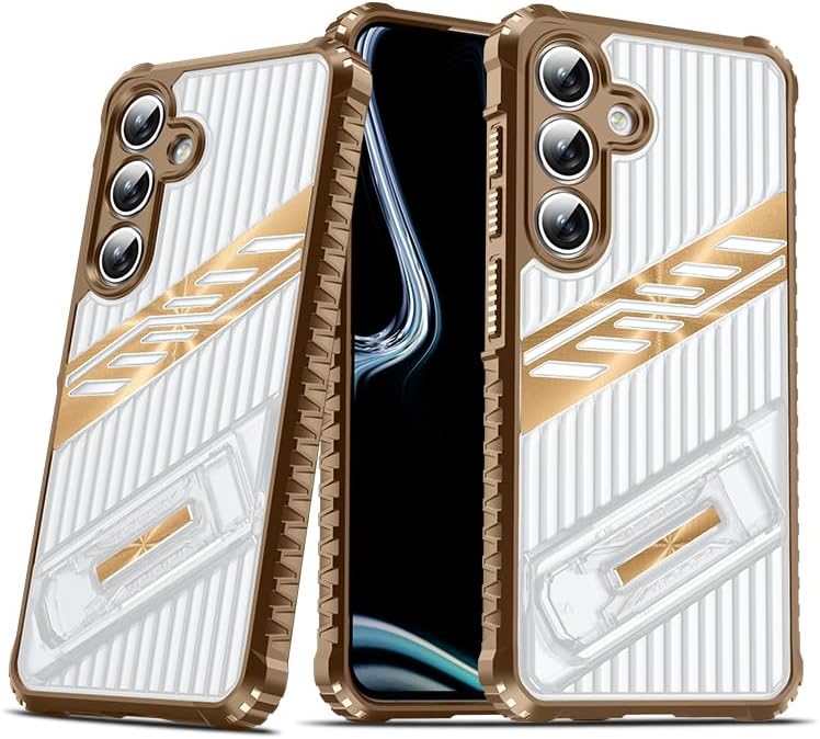 iTape Four-corner airbag anti-fall mobile phone case suitable for Samsung Galaxy S24 FE, invisible folding bracket, suitable for Samsung Galaxy S24 FE