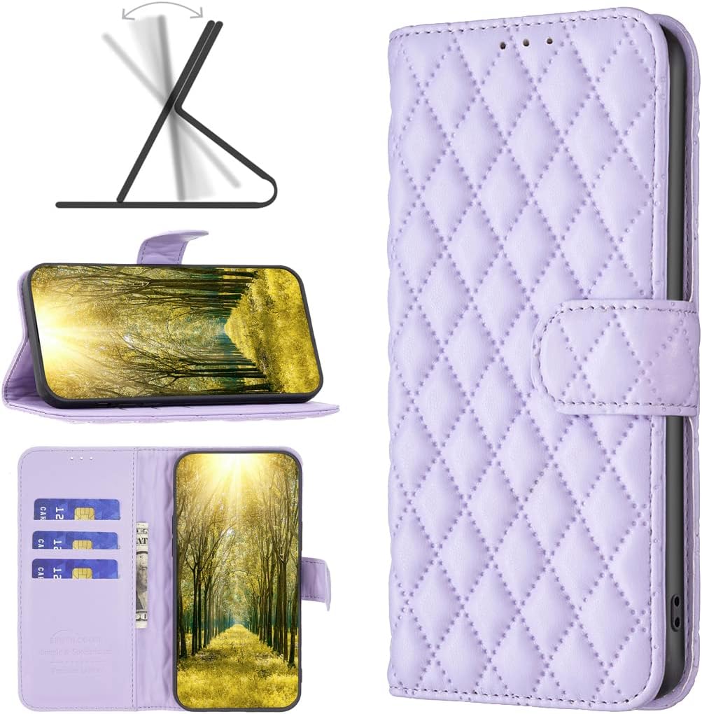 Diamond Wallet Case for iPhone 16E, Magnetic Snap Wallet Case, Flip-Stand for Shockproof Protection Green