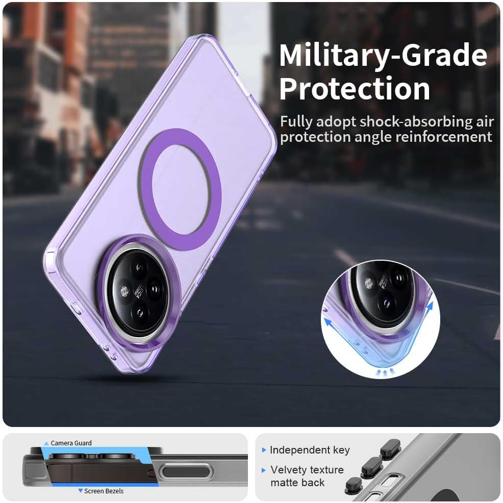 iTape TPU candy phone case for Xiaomi 14 Civi, supports wireless charging, four-corner airbag protection, military anti-fall phone case Green