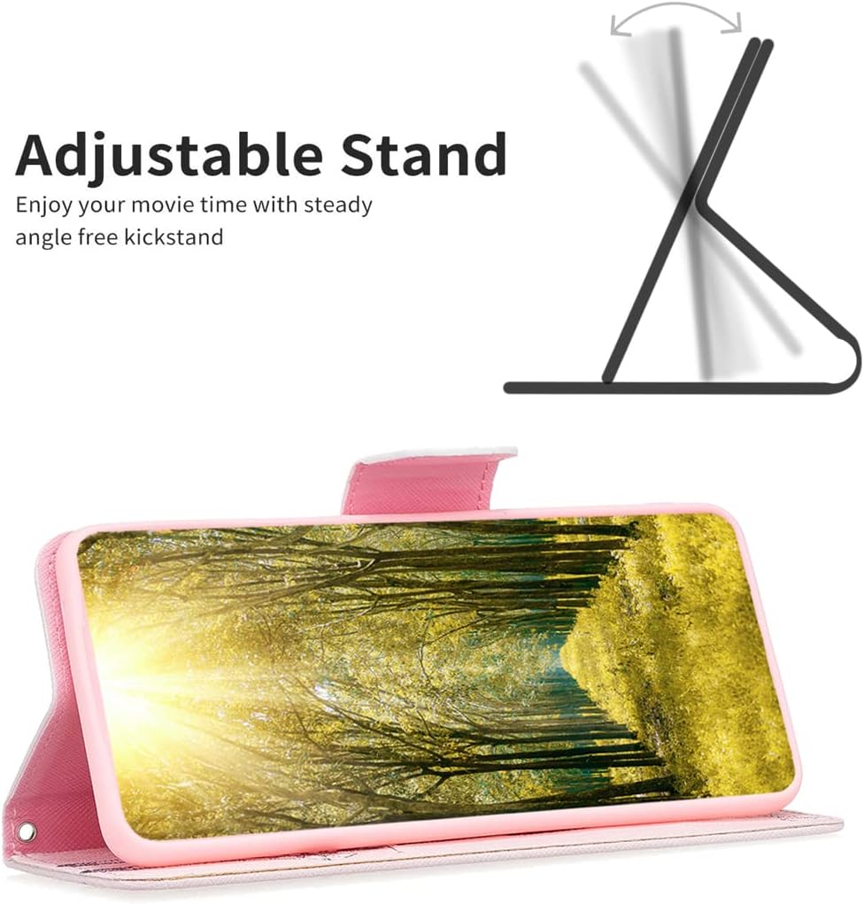 Painted phone case for iPhone 16E, magnetic closure wallet case, multiple card slots, wallet, flip cover, shockproof protection