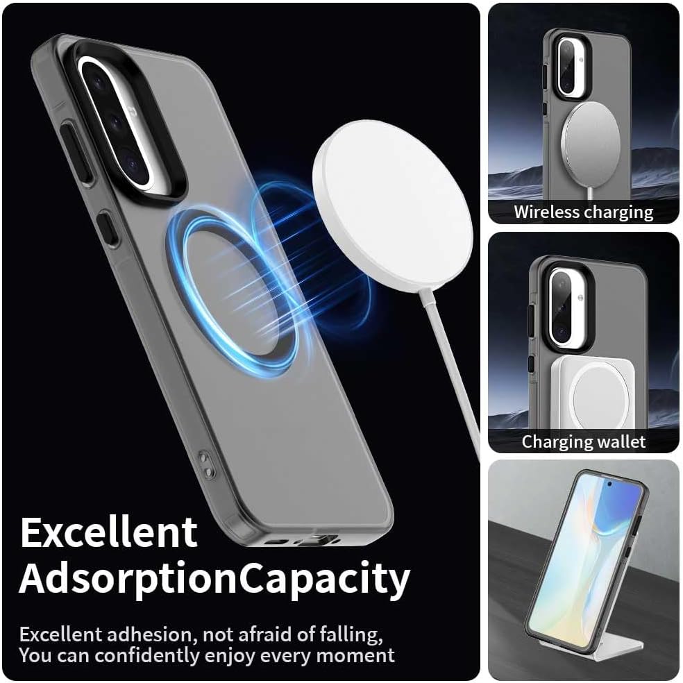 iTape TPU magnetic candy color mobile phone case for Samsung Galaxy A56 5G, supports wireless charging, four-corner airbag protection, military anti-fall mobile phone case Orange