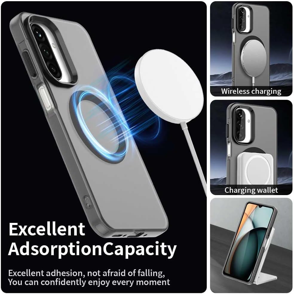 iTape TPU magnetic candy color mobile phone case for Samsung Galaxy A26 5G, supports wireless charging, four-corner airbag protection, military anti-fall mobile phone case Purple