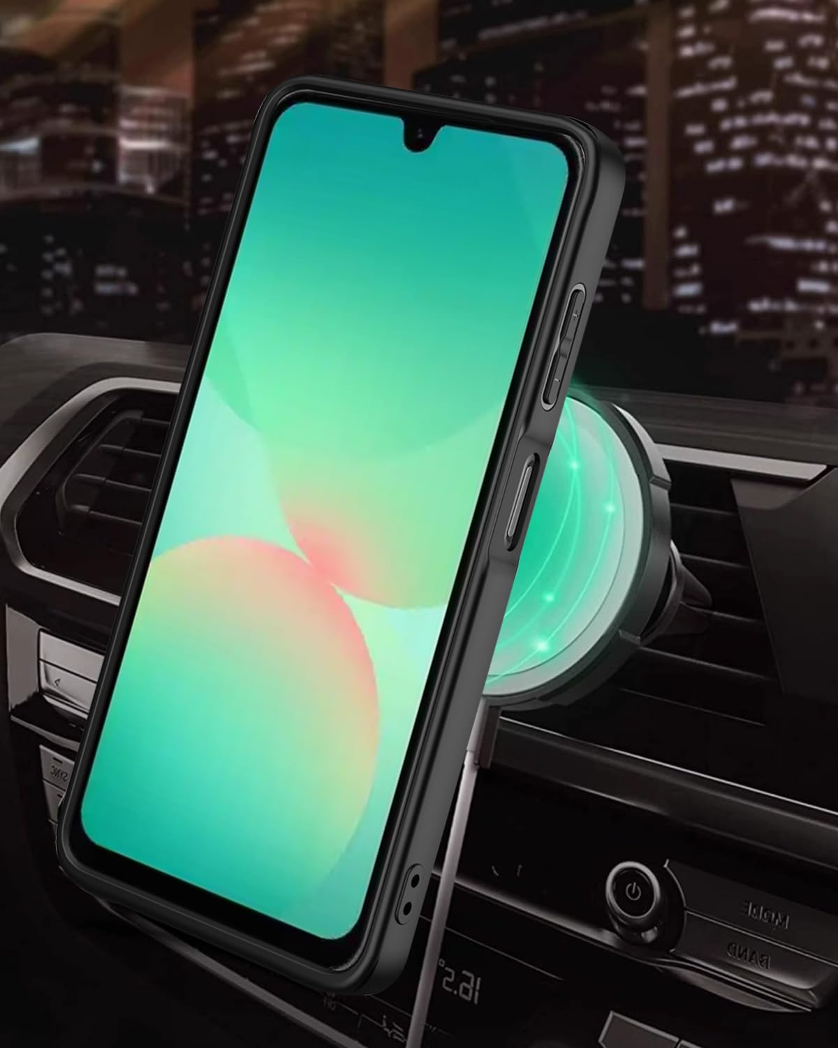 iTape Hard Plated PC Armor Cover for Samsung Galaxy A26 with 360° Rotating Metal Ring Strong Magnetic Car Mount Phone Case Support wireless charging
