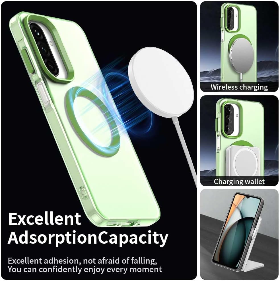 iTape TPU magnetic candy color mobile phone case for Samsung Galaxy A26 5G, supports wireless charging, four-corner airbag protection, military anti-fall mobile phone case Purple