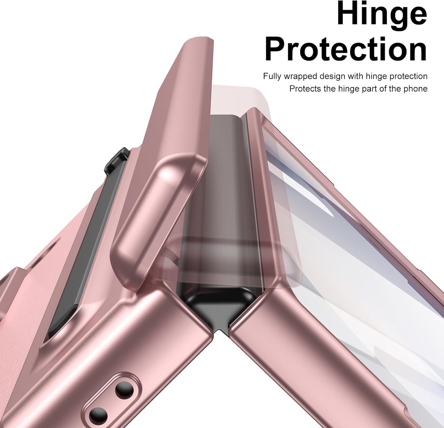 Lightweight phone case for Samsung Galaxy Z Fold6, hinged case supports wireless charging with lens protection, screen protector, complimentary stylus, drop-proof and fingerprint resistant