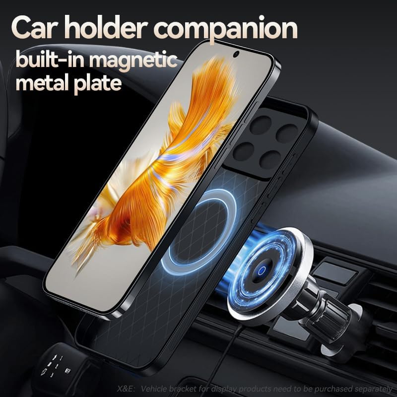 iTape Leather phone case suitable for Honor X8c, soft touch, shockproof, dustproof, anti-slip phone case magnetic car mount Wireless charging navy