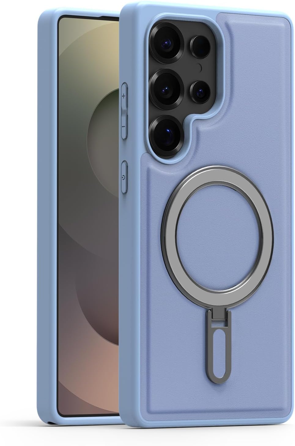 iTape Magnetic phone case for Samsung Galaxy S25 Ultra, silver magnetic ring supports wireless charging, military-grade drop resistance, compatible with Samsung Galaxy S25 Ultra