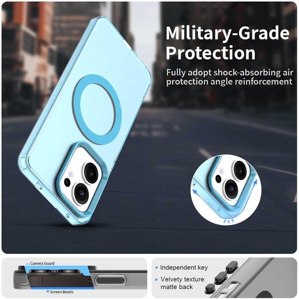iTape TPU magnetic candy color mobile phone case for OPPO Reno 13F 5G, supports wireless charging, four-corner airbag protection, military anti-fall mobile phone case Red